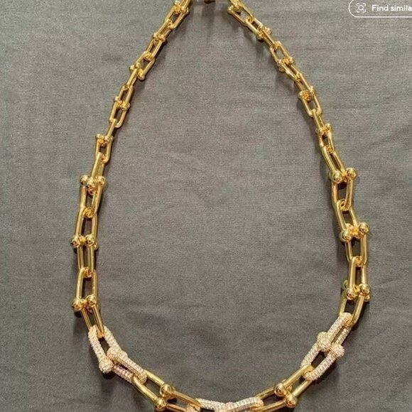 Auth Louis Vuitton Lock & Key w/unbranded 925 Pure Silver Gold plated Necklace - Picture 10 of 16